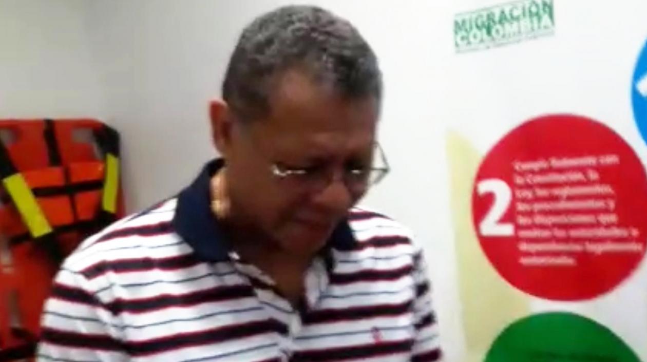 William Robinson, capturado por oficiales de Migración Colombia en el lobby de un hotel en Cartagena.