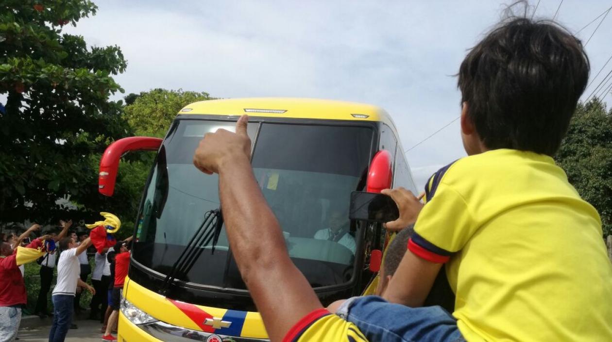 Aficionados despidieron a la Selección Colombia. 
