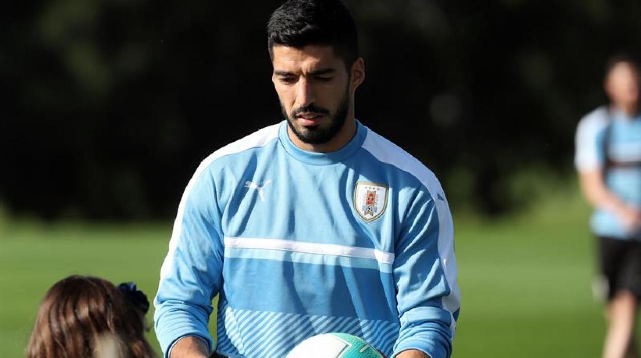 Luis Suárez, jugador de la selección de Uruguay.