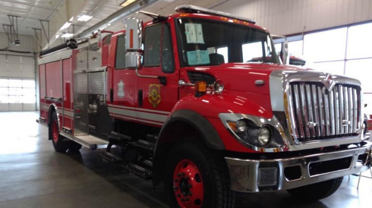 Una de las dos máquinas de bomberos que llegará la próxima semana a Barranquilla.