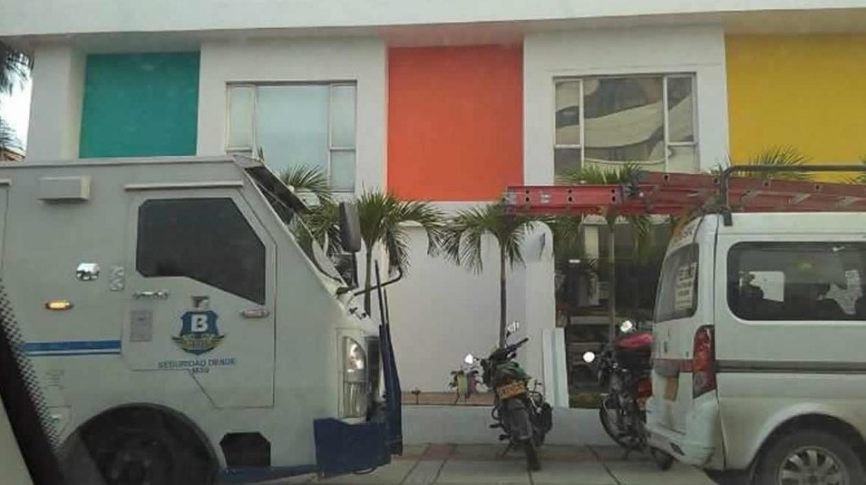 Punto de pago donde se cometió el atraco a los clientes.