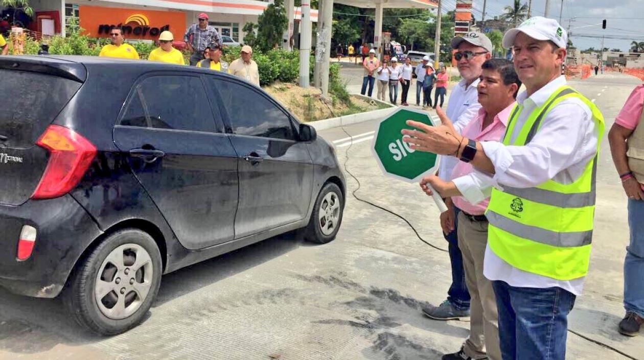 Acto de apertura del Par Vial de la carrera 50 entre calles 55 y 53.
