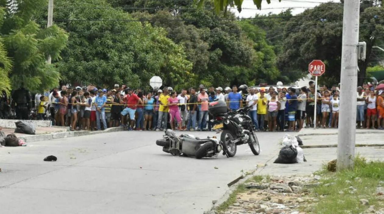 En este lugar cayó muerto el joven Rubén Ensuncho De la Hoz.
