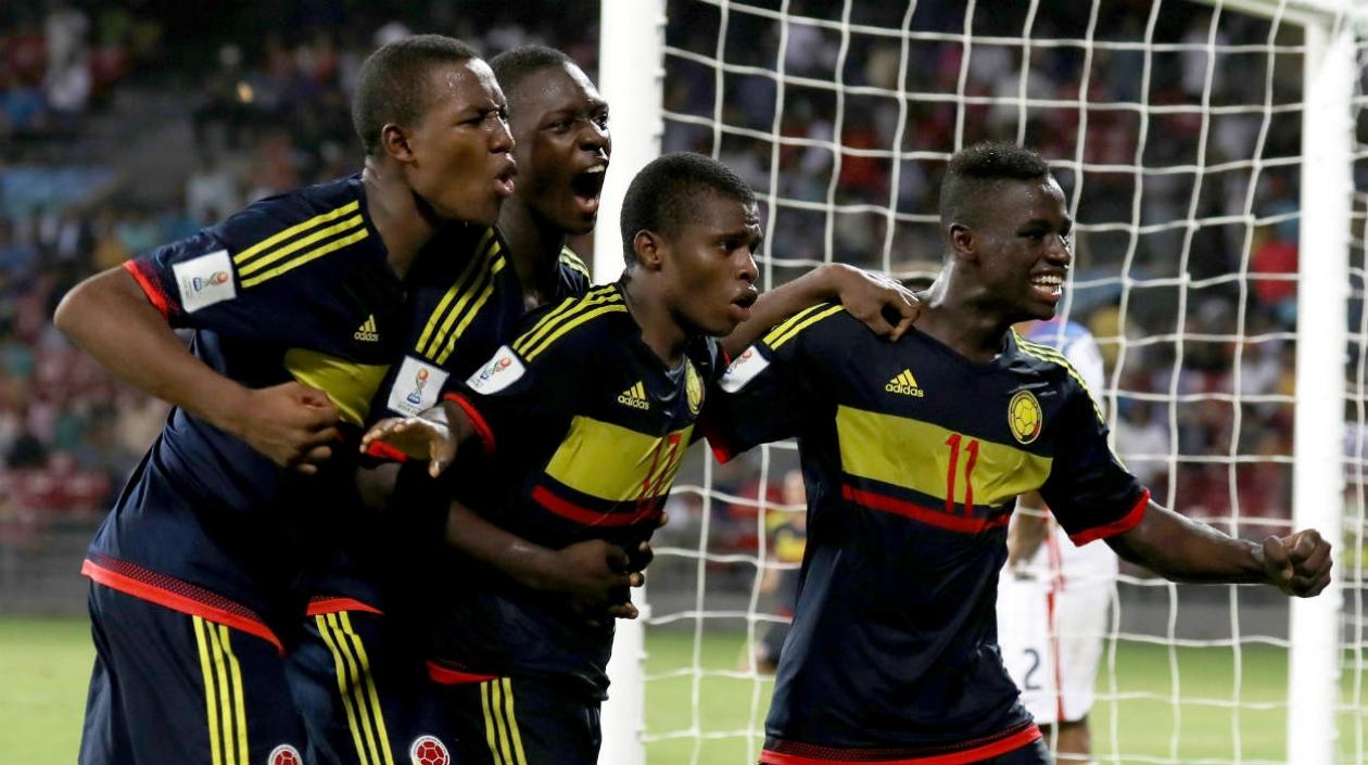 Jugadores de la Selección Colombia sub-17. 