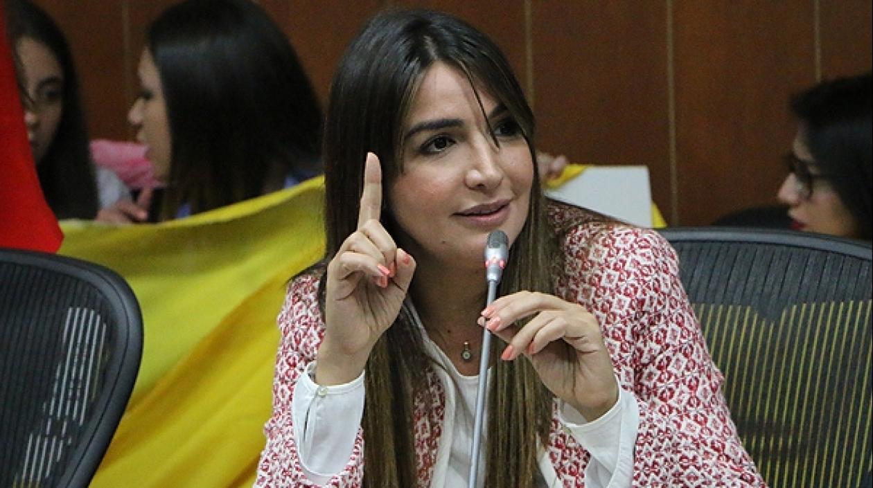 Senadora Nadia Blel Scaff presentó la ponencia de la iniciativa en la Comisión Séptima.