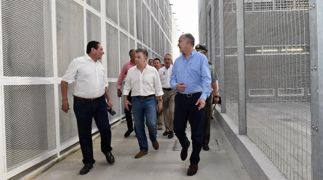 El Presidente, Juan Manuel Santos, en la entrega de obras de la cárcel de Ibagué.