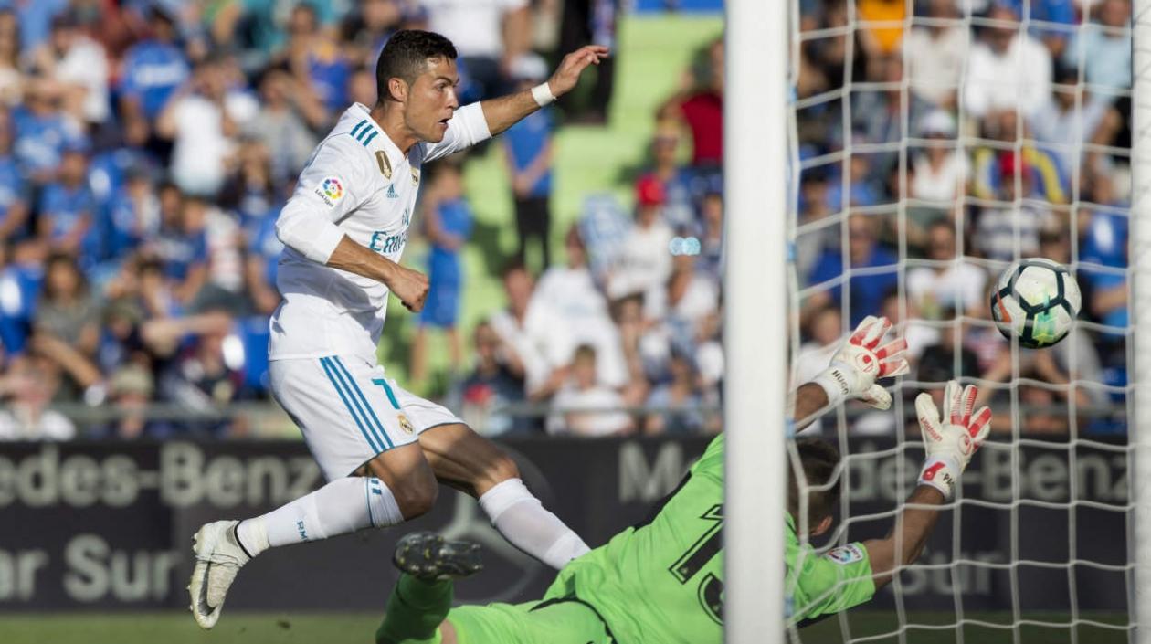 Cristianto Ronaldo en acción del partido contra el Getafe. 