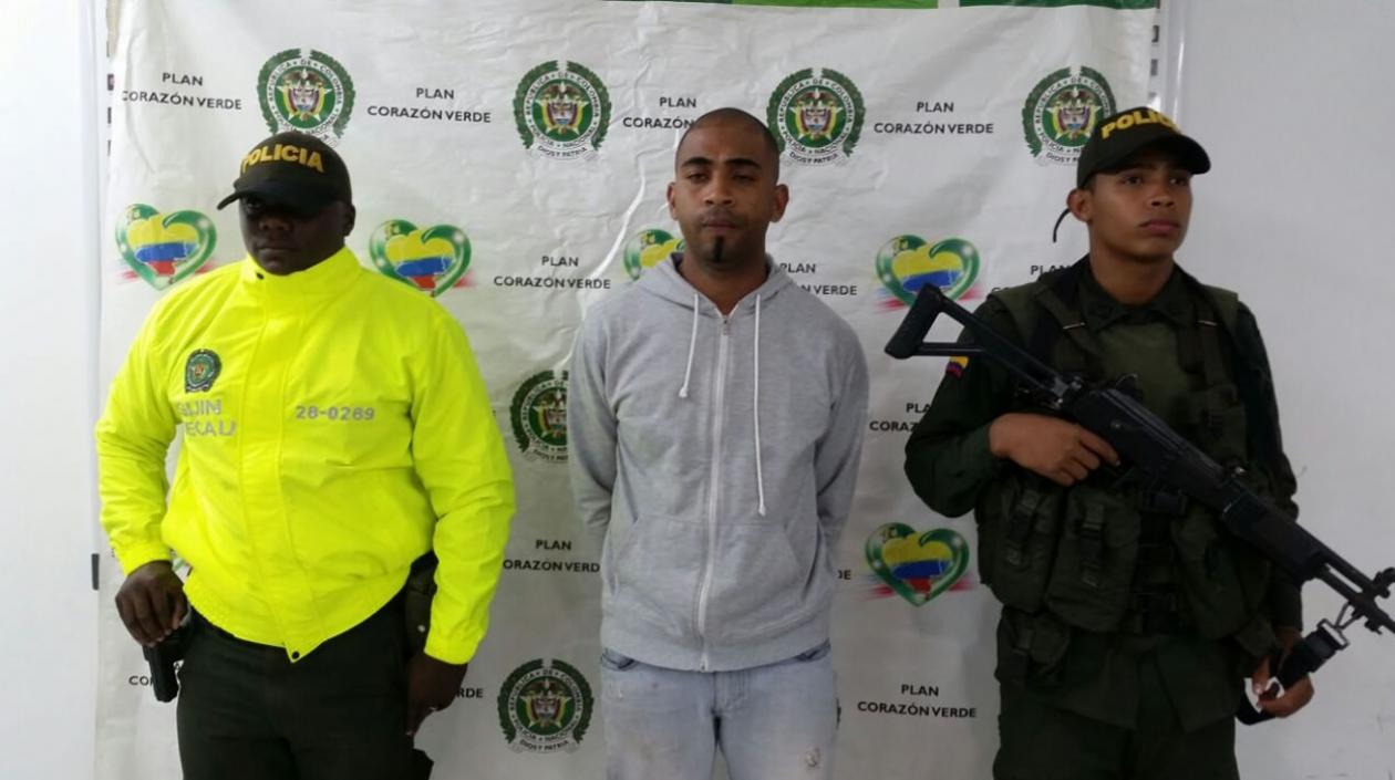Yeison Julián Zapata fue detenido en Villa Rica, Cauca.