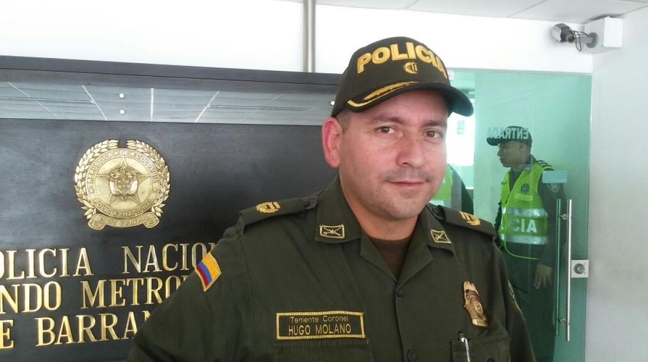 Teniente coronel Hugo Molano, comandante operativo de la Policía Metropolitana.