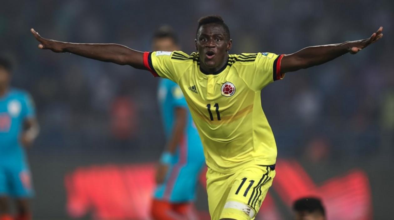 Juan Peñaloza, goleador de la selección Colombia sub-17.