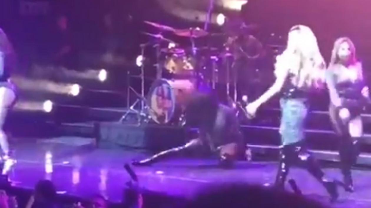 Momento de la caída.