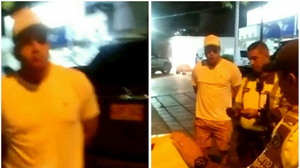 Emilio Sánchez Chapman, Secretario de Tránsito de Soledad, cuando era requerido para la prueba de alcoholemia.