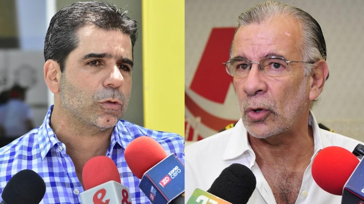 El Alcalde de Barranquilla Alejandro Char y el Gobernador del Atlántico Eduardo Verano De La Rosa