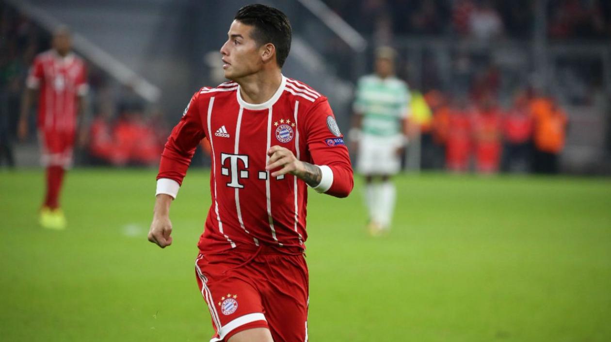 James Rodríguez en una acción del partido. 