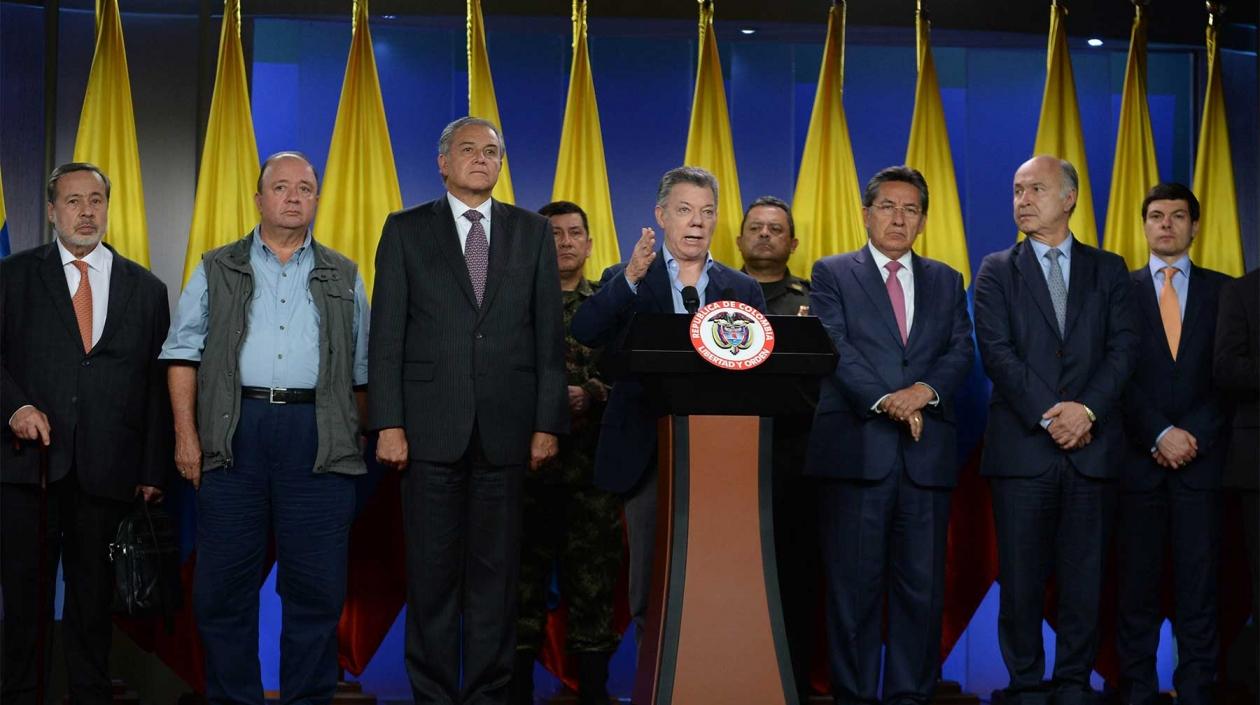 Juan Manuel Santos, presidente.