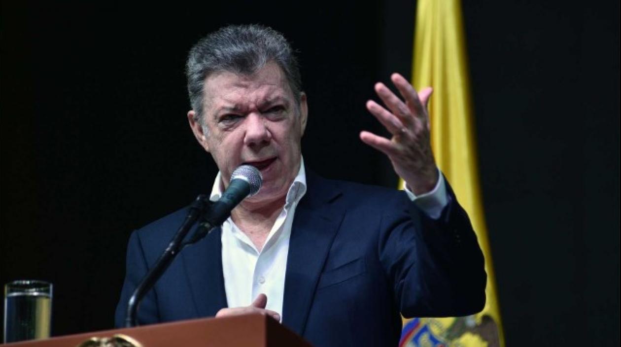 Juan Manuel Santos, presidente.
