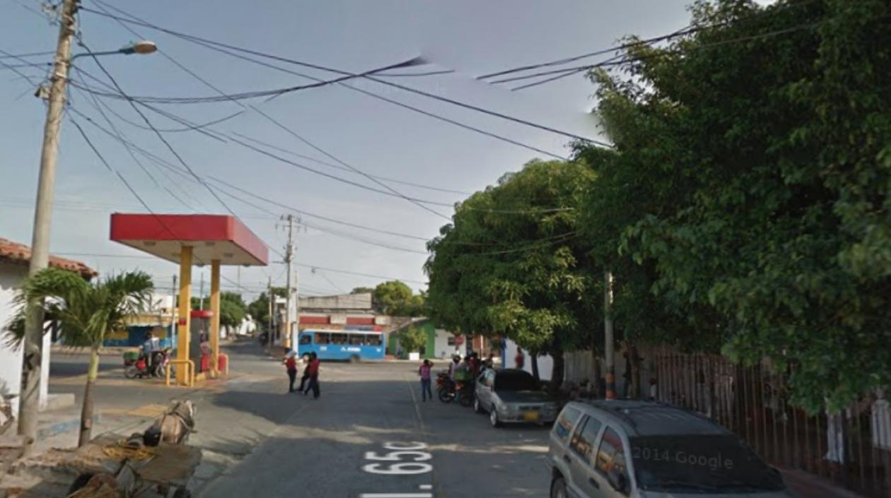 Lugar donde se presentó el atraco masivo.