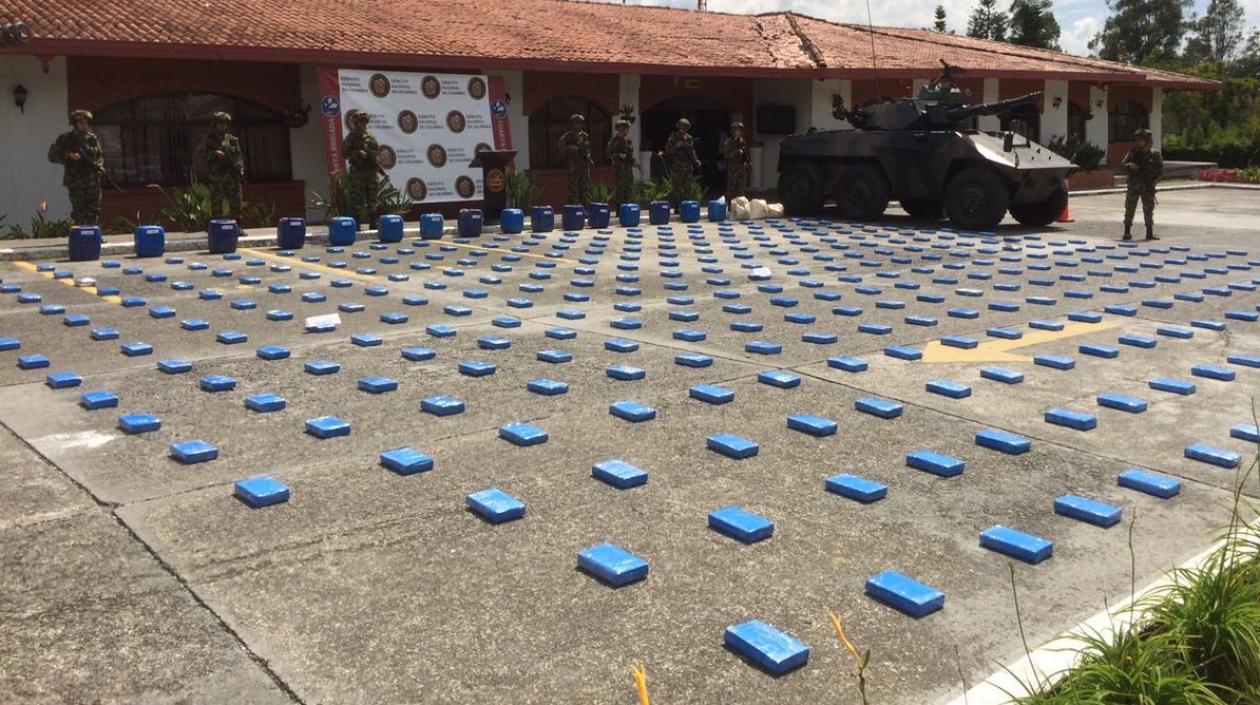 Droga incautada durante el operativo.