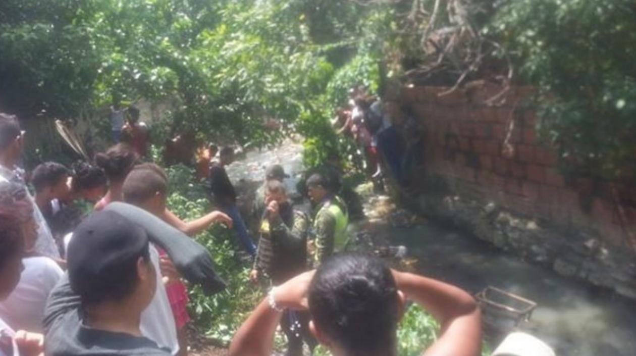 Lugar donde fue encontrado el feto.