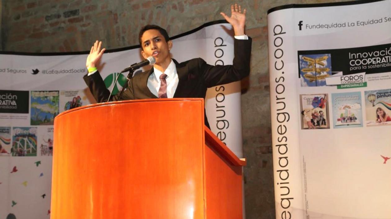 David Quiroz Barrios, el estudiante ganador.