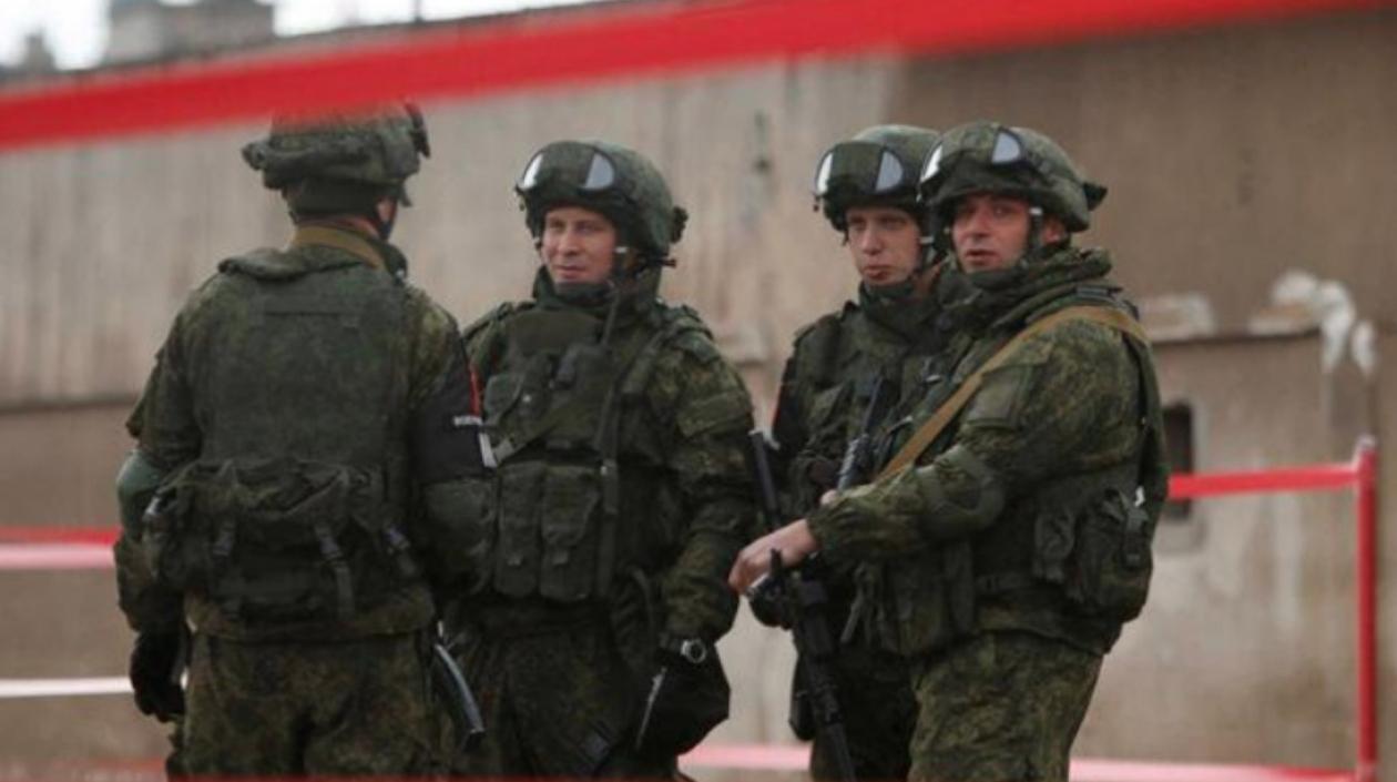 Foto de archivo de militares en Chechenia.