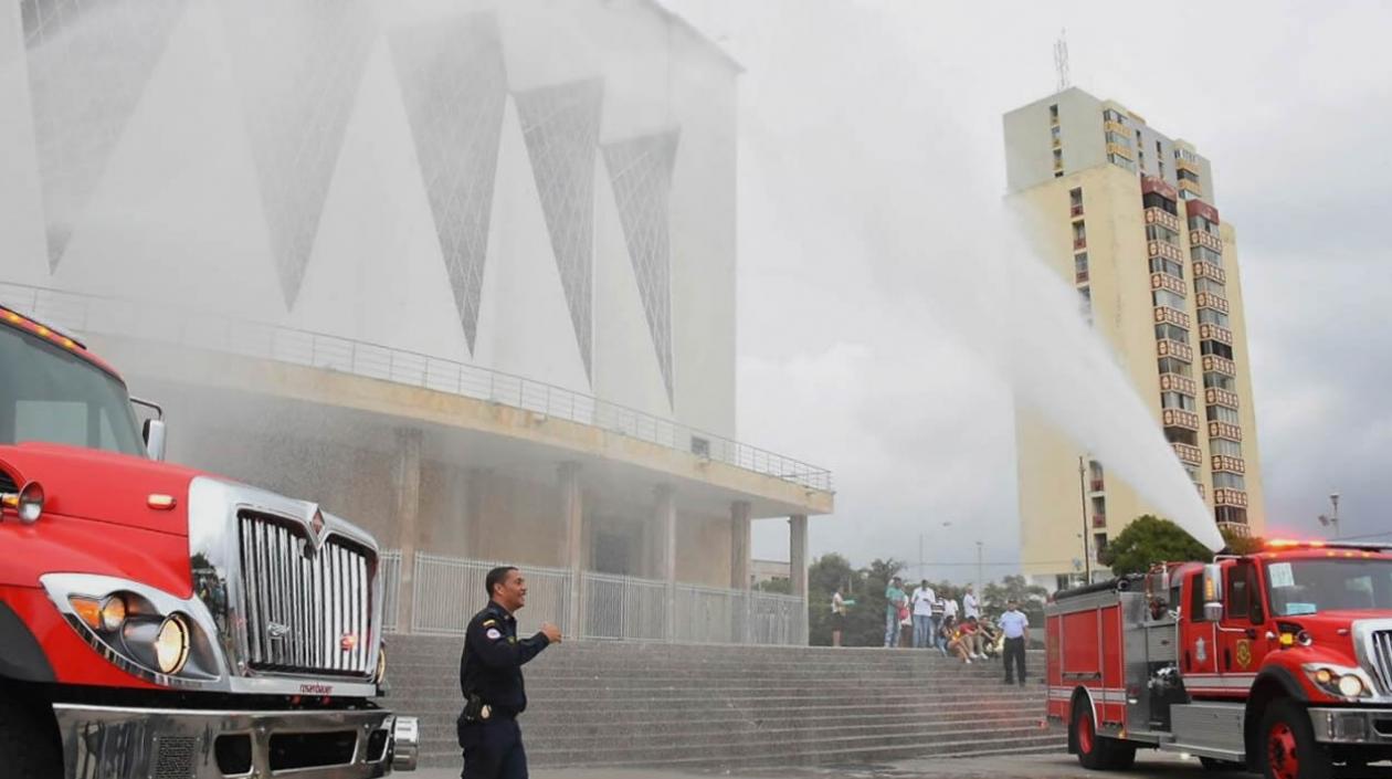 Prueba de las máquinas de Bomberos
