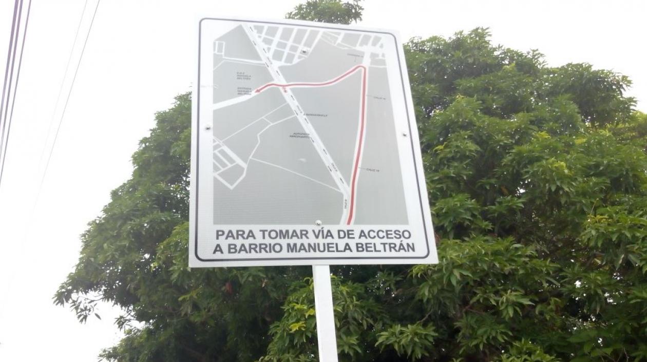 Aquí en este aviso se observa el cambio para darle mayor agilidad al tráfico que pasa por estas vías.