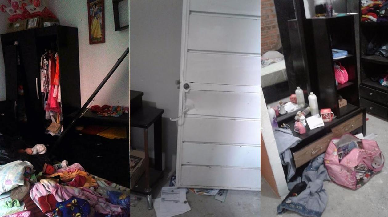 Aspectos de cómo quedó uno de los apartamentos a los que ingresó el Esmad.