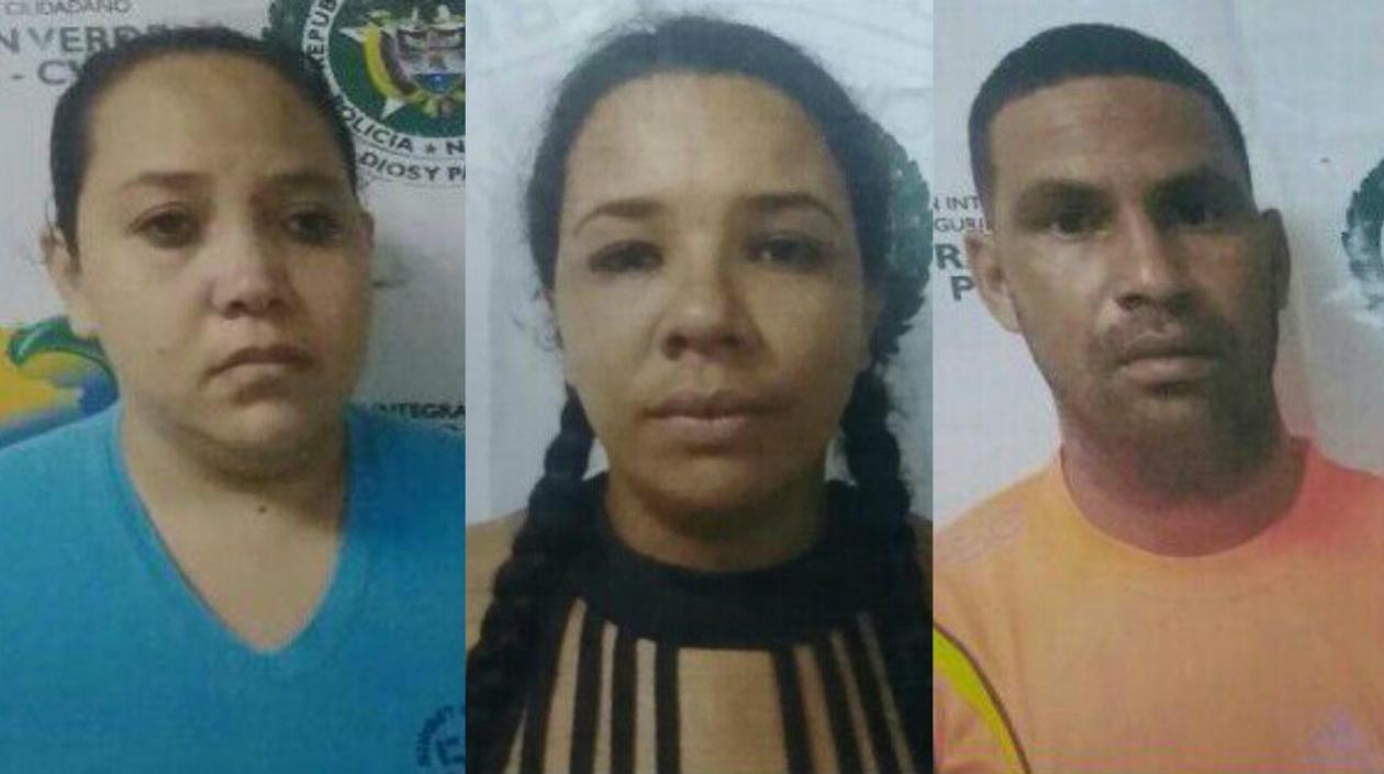 Kelly Tatiana Pérez, Marinella Castro y Charlie Jesús Rodelo.