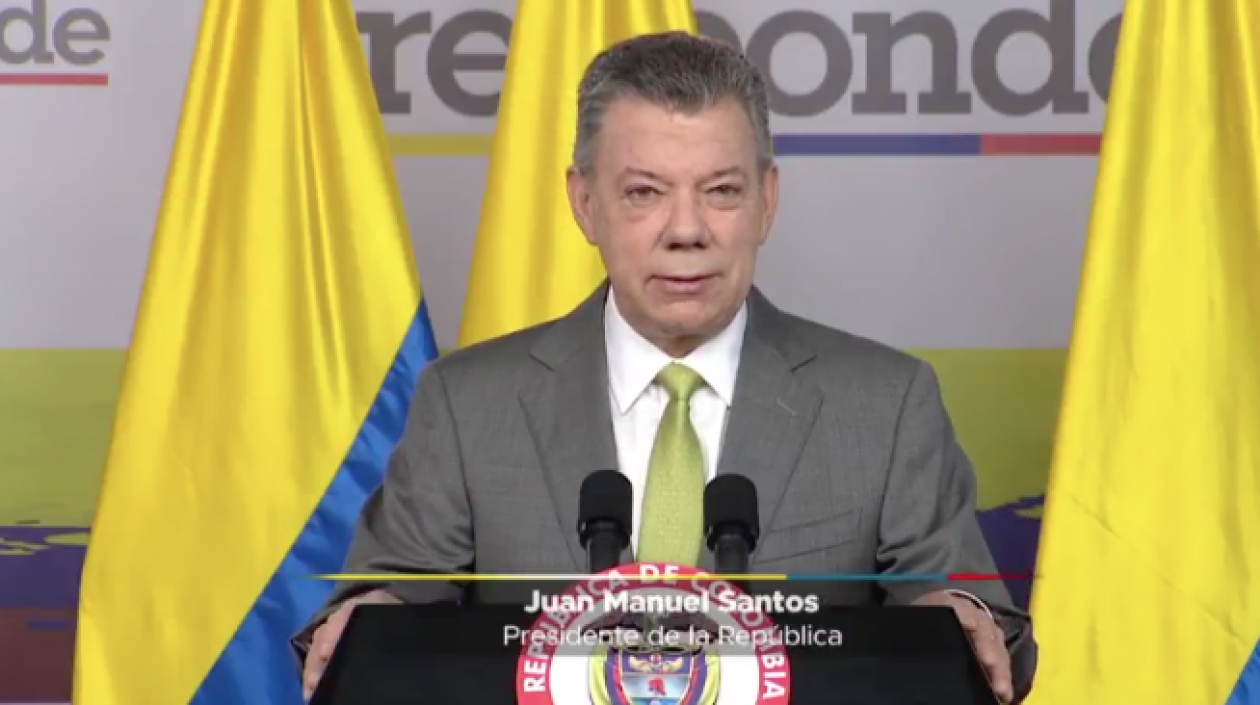 Juan Manuel Santos, presidente.