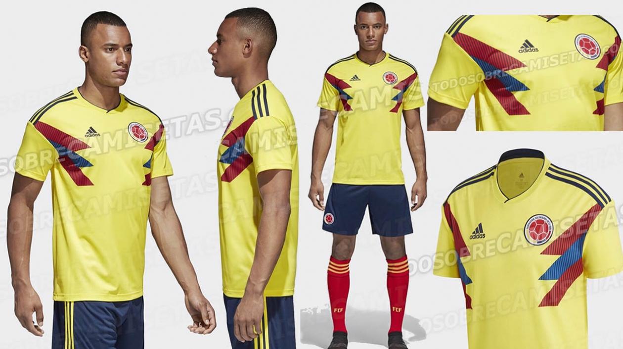 Así es la vista completa del nuevo uniforme de Colombia. 
