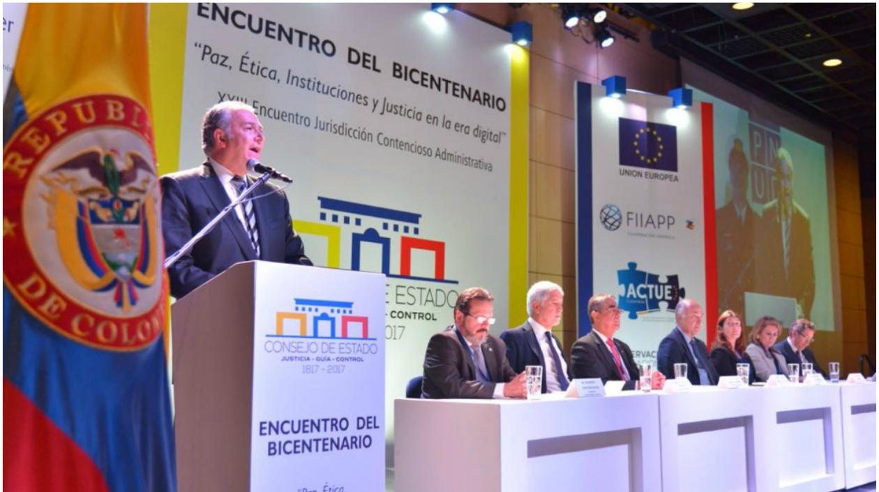 Vicepresidente Óscar Naranjo en el XXIII Encuentro de la Jurisdicción de lo Contencioso Administrativo, “Encuentro del Bicentenario' del Consejo de Estado.