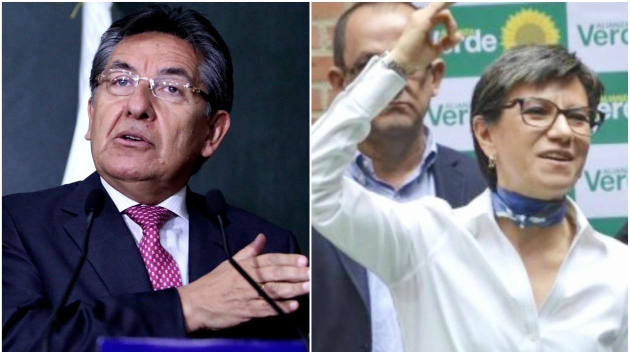 El Fiscal Néstor Humberto Martínez y la senadora Claudia López.