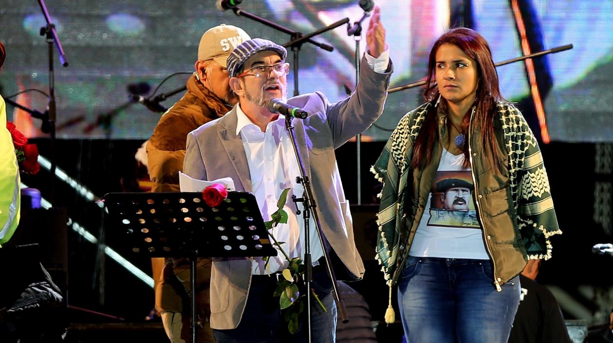 'Timochenko' durante el lanzamiento de las FARC como partido político.
