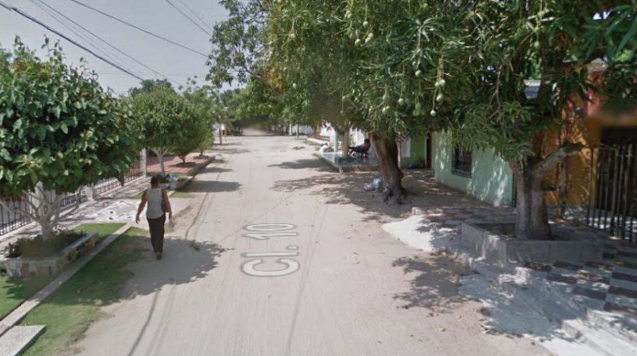 Aspecto de la calle 10 en Santo Tomás.