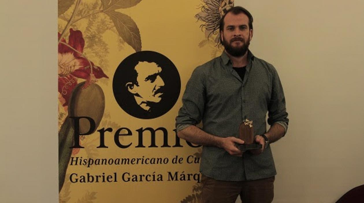 El escritor Alejandro Morellón Mariano ganador del Premio Hispanoamericano de Cuento Gabriel García Márquez 2017.