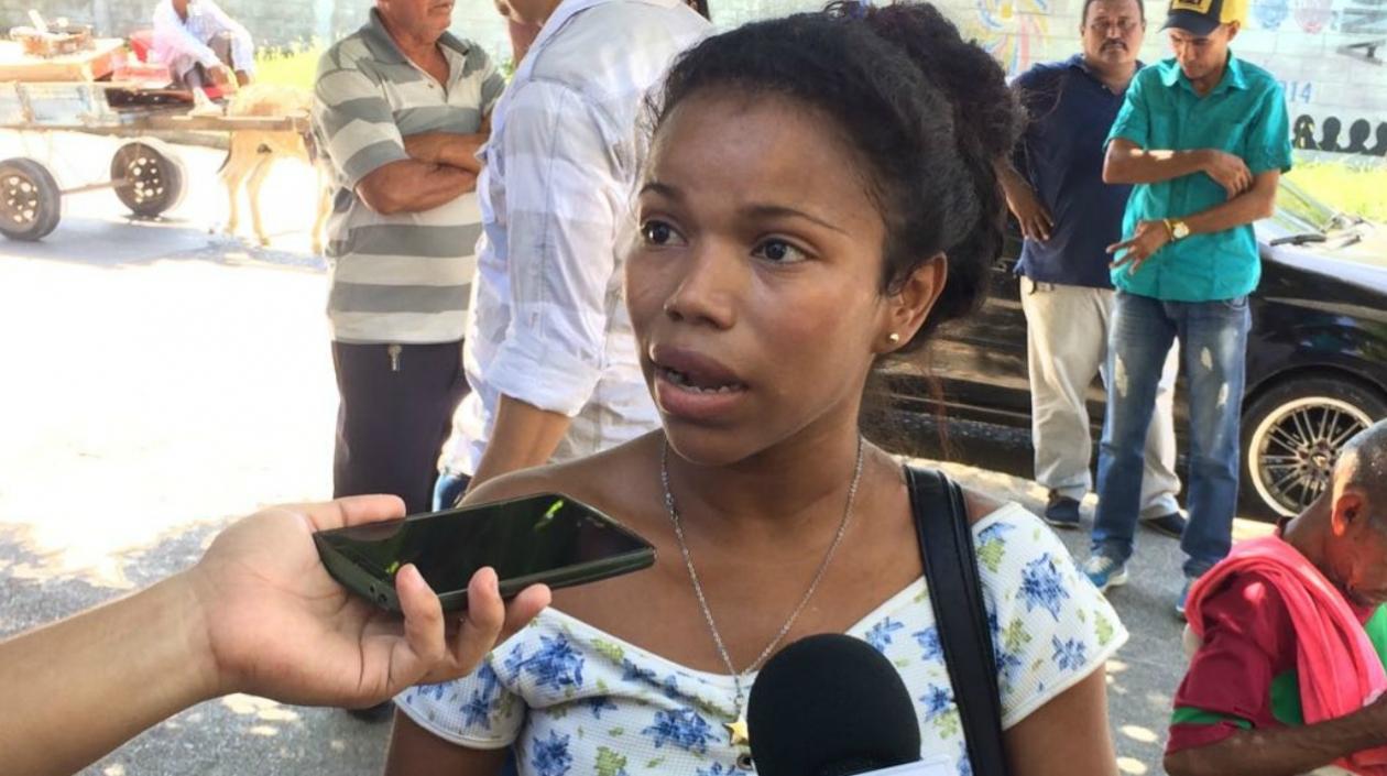 Wendy González Villa, hija de Marina Luz Villa, vendedora de chance asesinada.