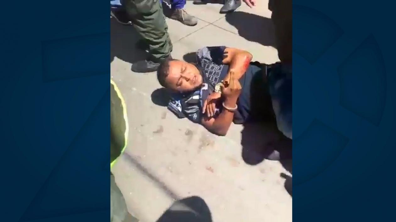 Los presuntos atracadores fueron capturados por la Policía tras una persecución.