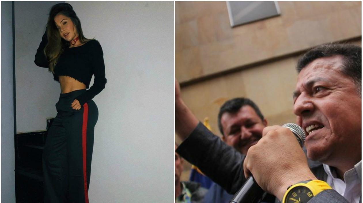 La actriz Lina Tejeiro y Hugo Ospino.