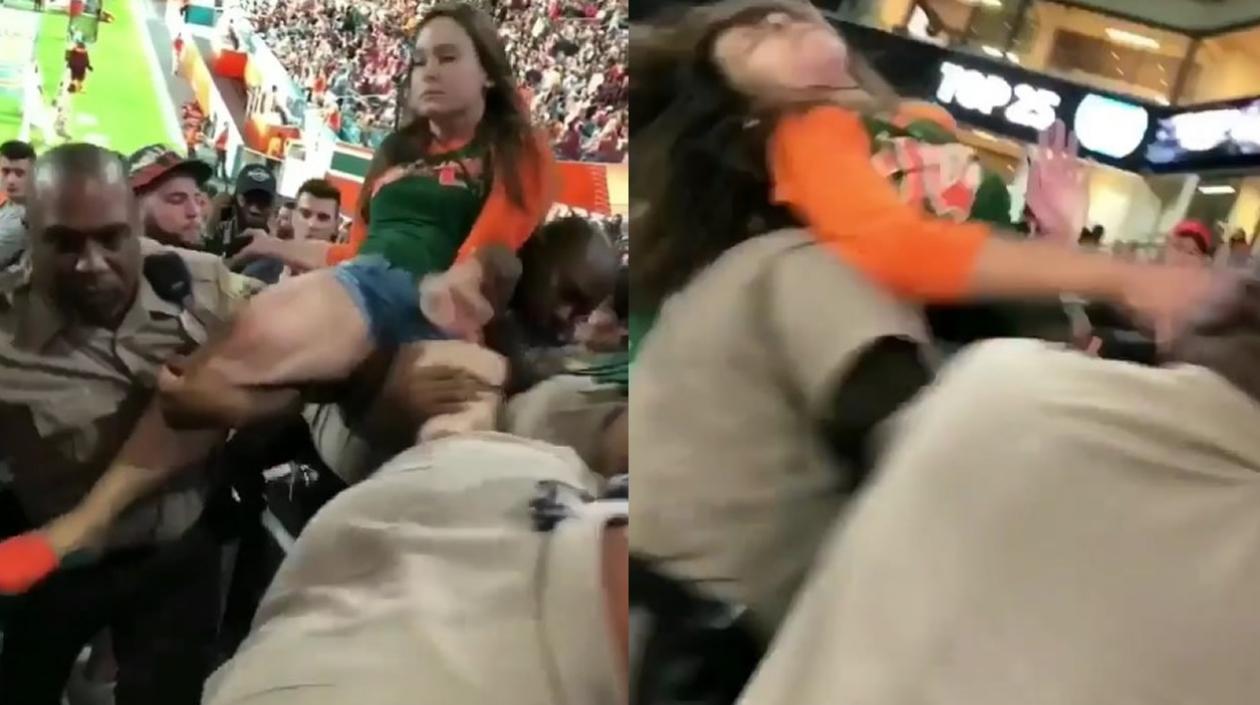  Un policía de Miami Dade golpea a una mujer en la cara