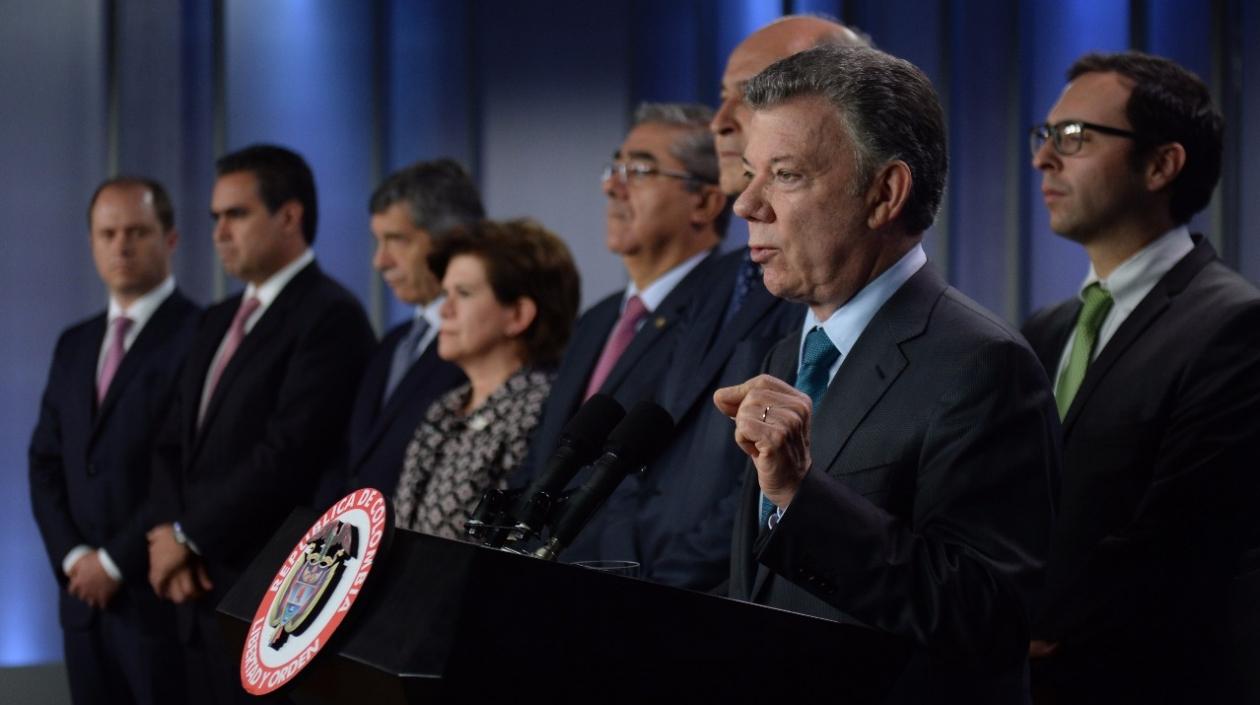 Juan Manuel Santos, presidente.