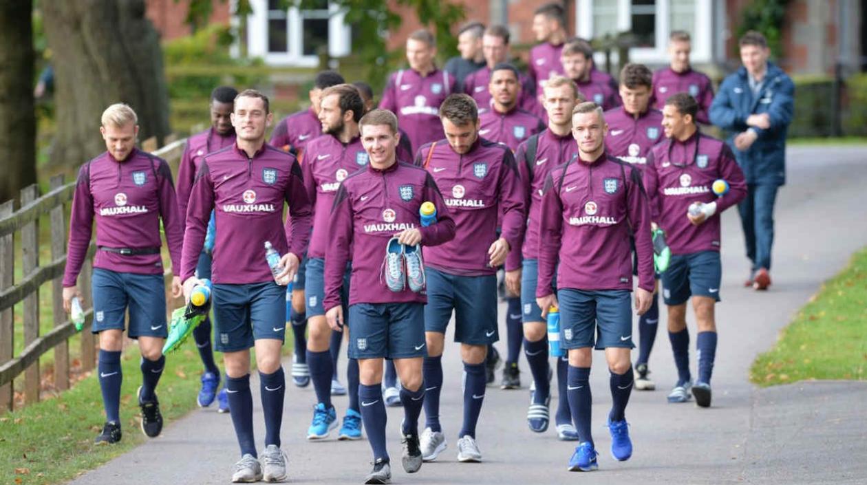 Jugadores de la selección inglesa. 