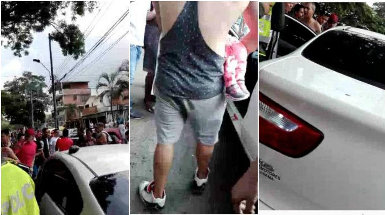 Momentos en que la menor es trasladada de urgencia ante la gravedad de sus heridas.