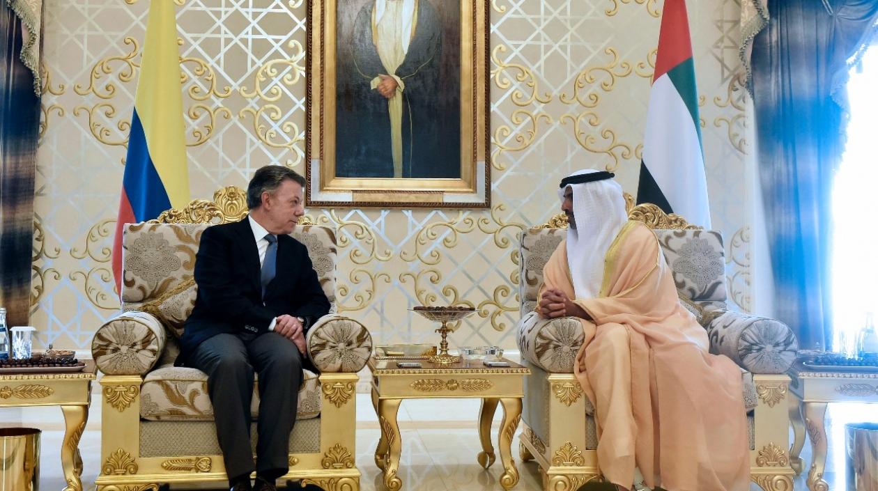 Durante la visita, el Presidente Santos  agradeció la donación de 7 millones de dólares que hizo este país con motivo de la tragedia de Mocoa.