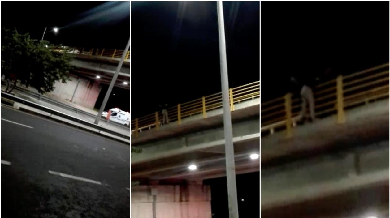 Imágenes del hecho en la vía al mar.