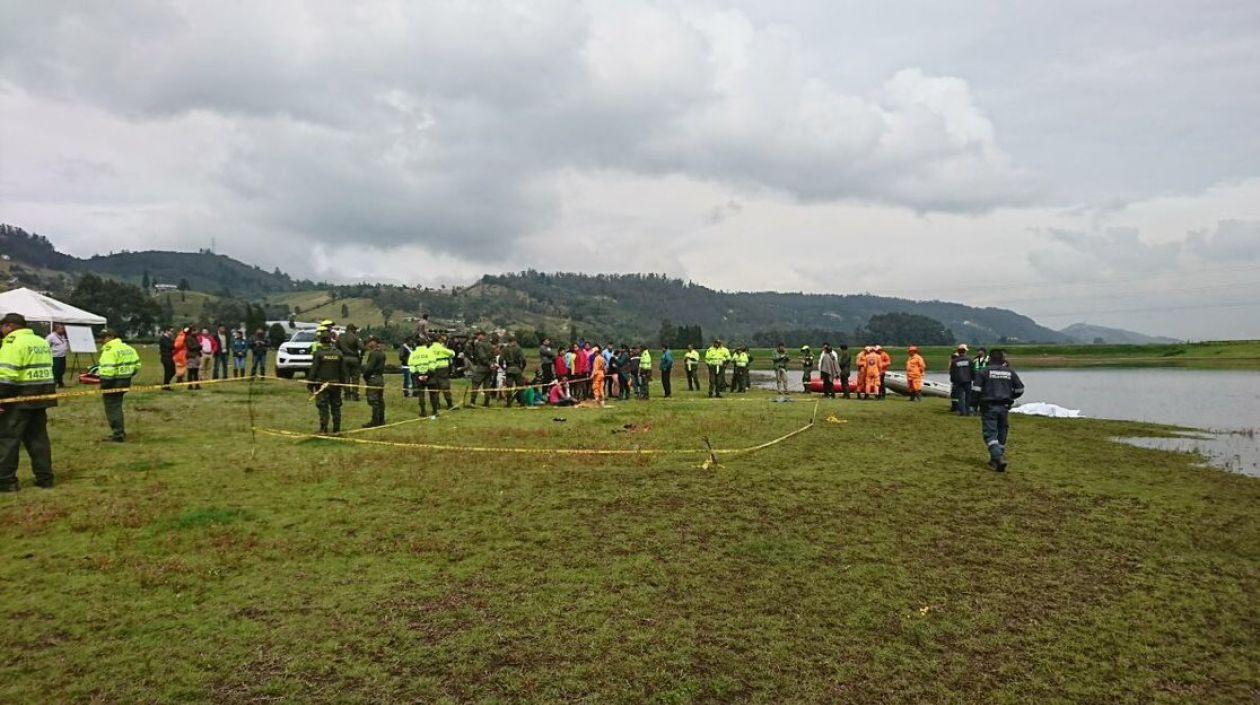 En este lugar fue el rescate de los niños en el lago El Muña.