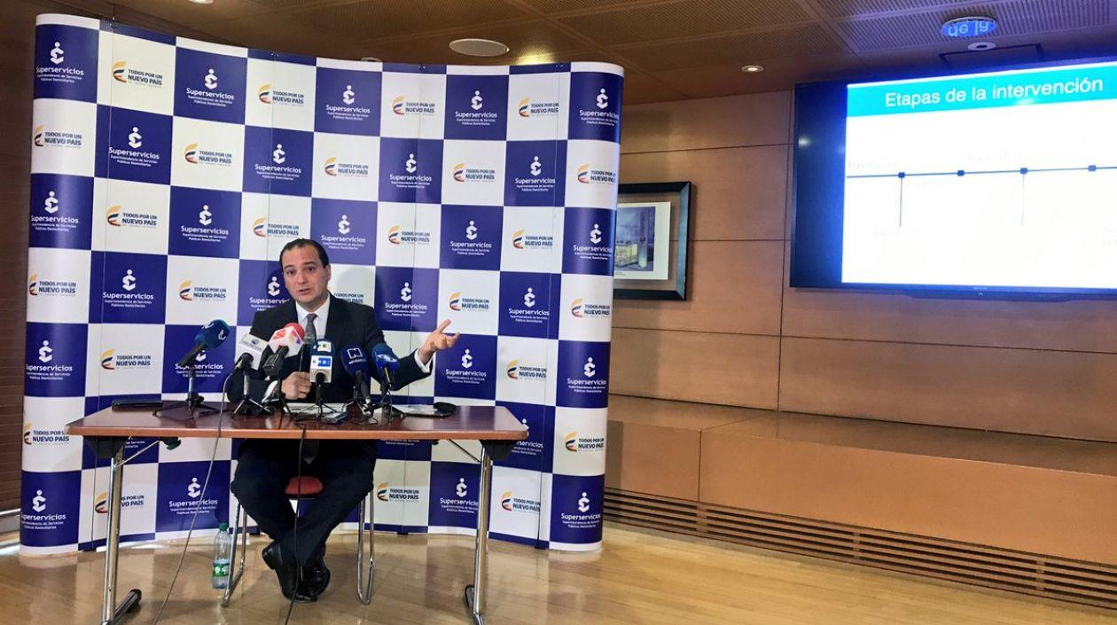 El Superintendente, José Miguel Mendoza en declaraciones.