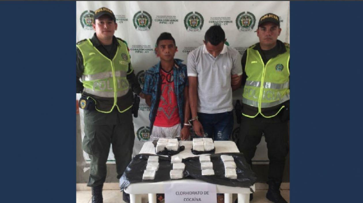 Estos son los capturados con clorhidrato de cocaína.