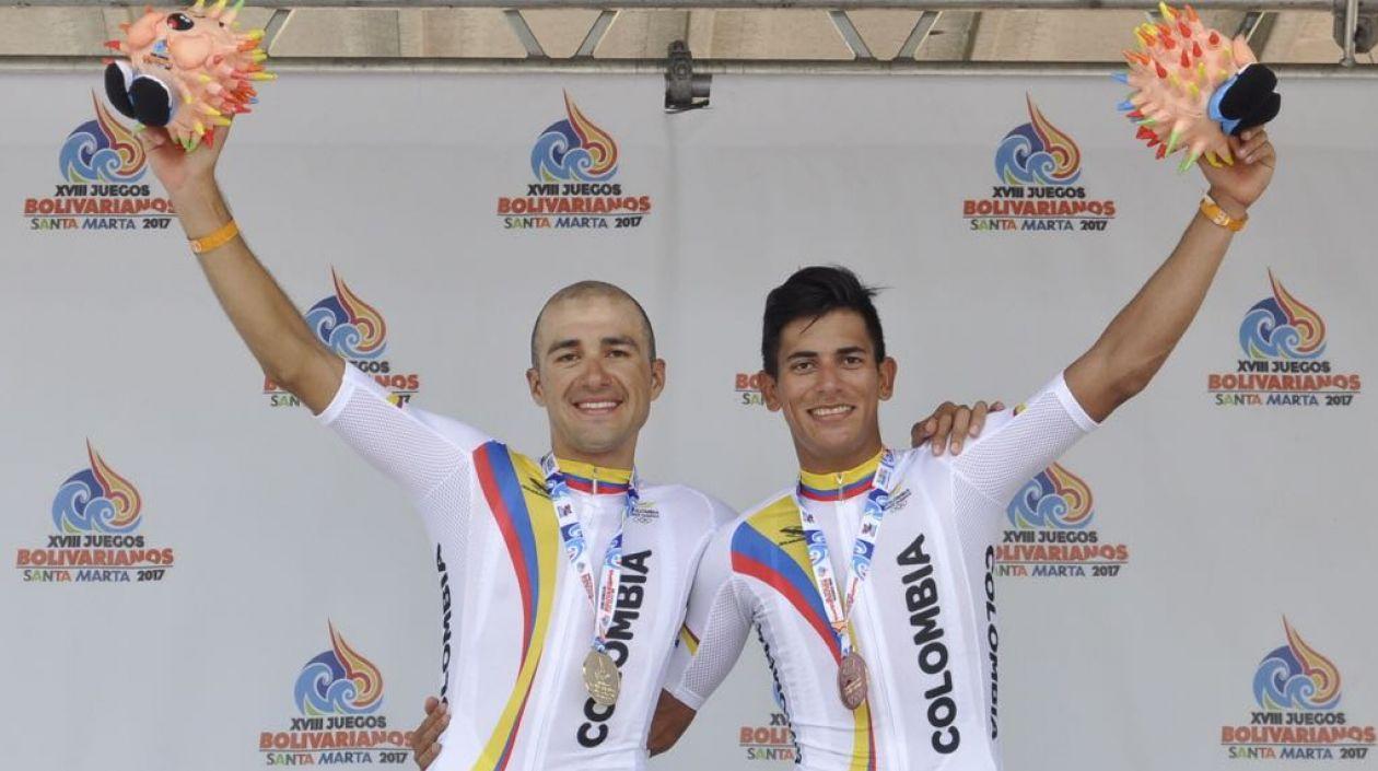 Juan Pablo Suárez y Nelson Soto, oro y bronce, en ciclismo bolivariano.