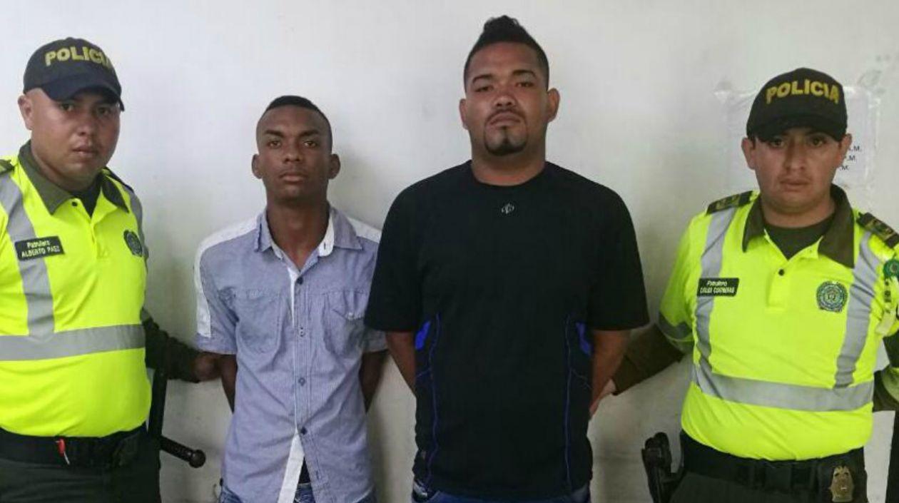 Capturados por extorsión en el barrio Nueva Colombia.